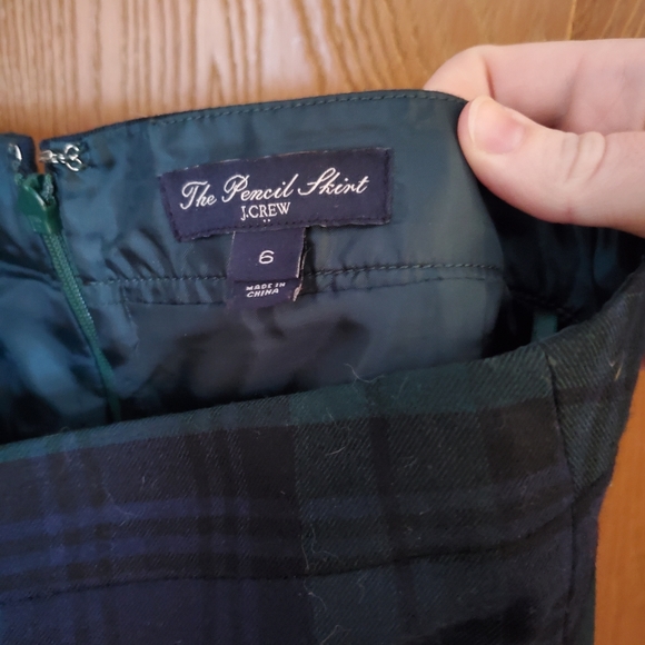 J. Crew Factory Blackwatch Wool Pencil Skirt Sz. 6 - Picture 4 of 4